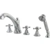 Kingston Brass Metropolitan Roman Tub Filler with Hand Shower in Polished Chrome