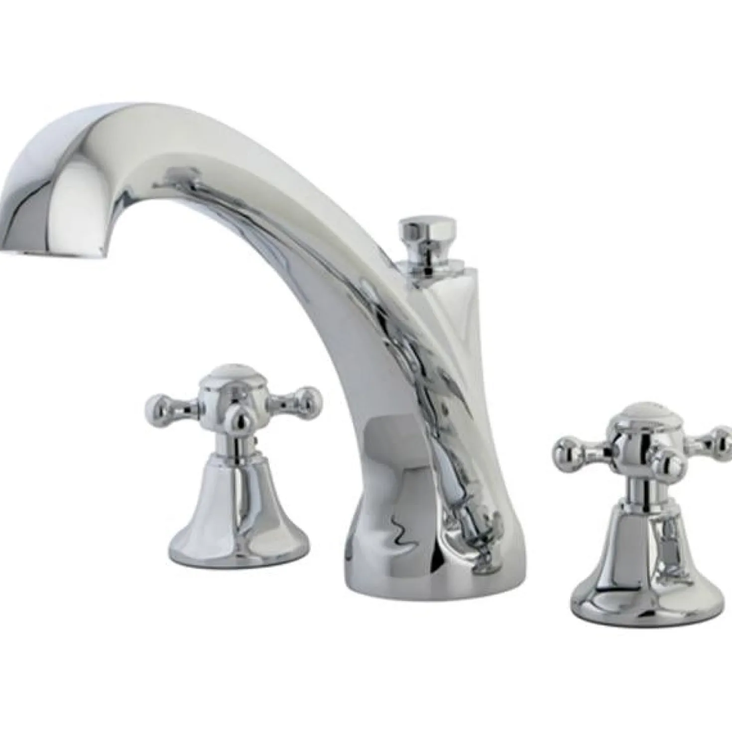 Kingston Brass Metropolitan Roman Tub Filler with Cross Handles