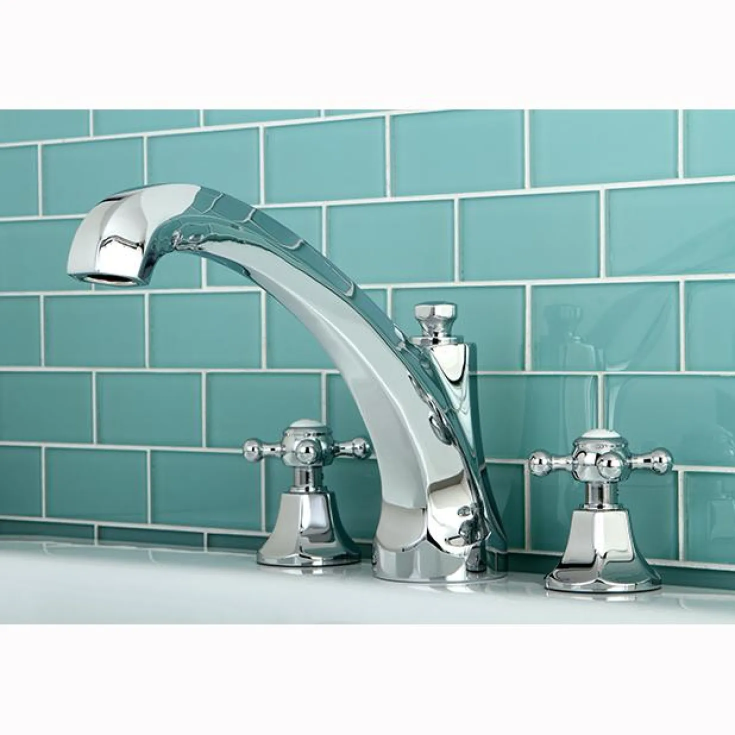 Kingston Brass Metropolitan Roman Tub Filler with Cross Handles
