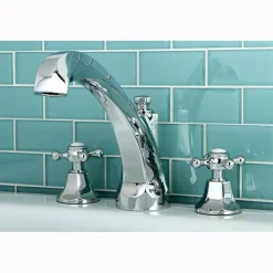 Kingston Brass Metropolitan Roman Tub Filler with Cross Handles