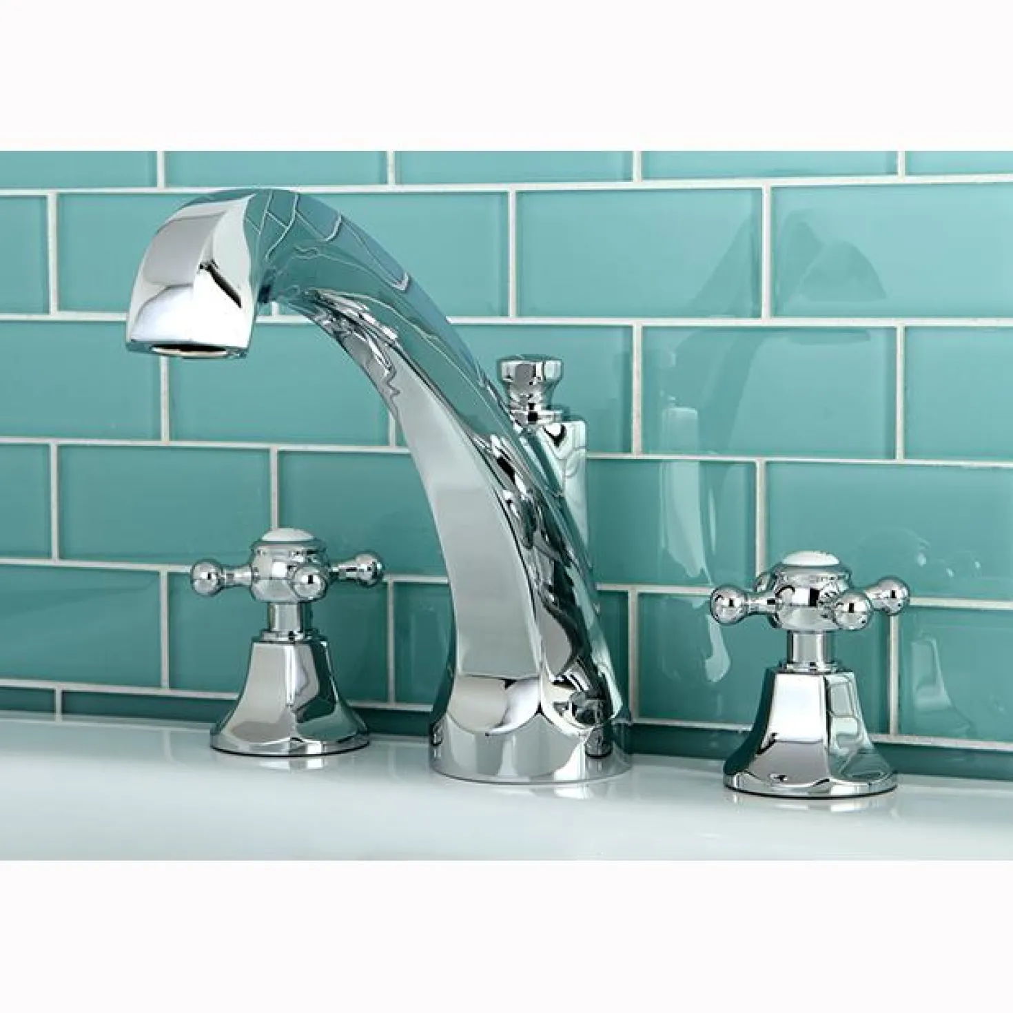 Kingston Brass Metropolitan Roman Tub Filler with Cross Handles