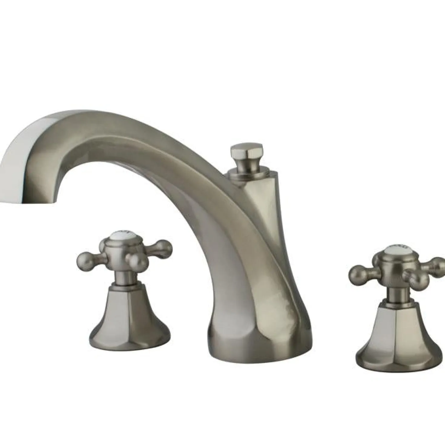 Kingston Brass Metropolitan Roman Tub Filler with Cross Handles