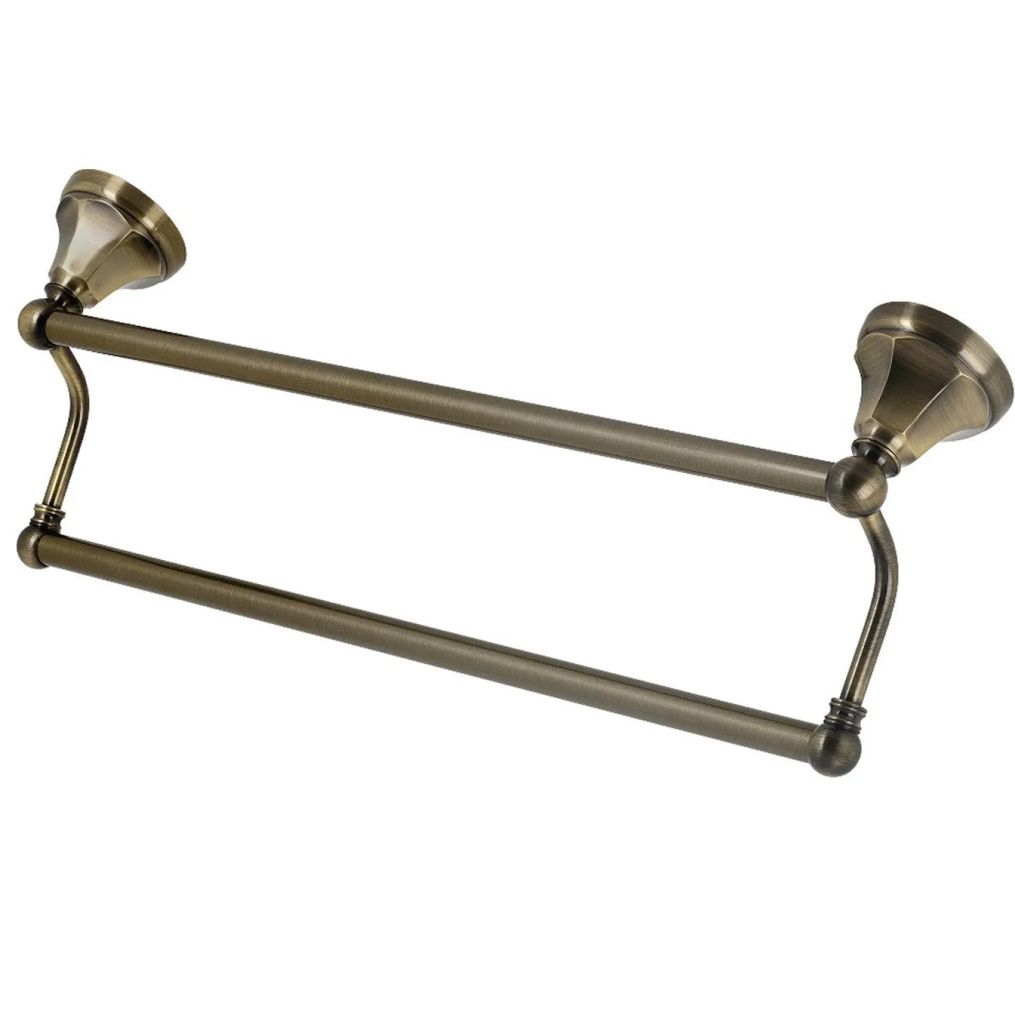 Kingston Brass Metropolitan 24-Inch Dual Towel Bar in Antique Brass