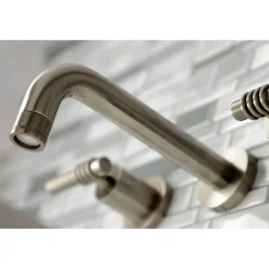 Kingston Brass Milano 2-Handle 8-Inch Wall Mount Bathroom Faucet