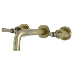 Kingston Brass Milano 2-Handle 8-Inch Wall Mount Bathroom Faucet