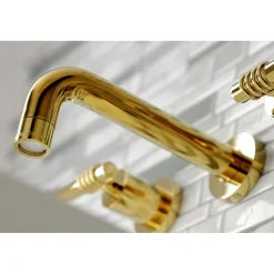 Kingston Brass Milano 2-Handle 8-Inch Wall Mount Bathroom Faucet