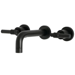 Kingston Brass Milano 2-Handle 8-Inch Wall Mount Bathroom Faucet