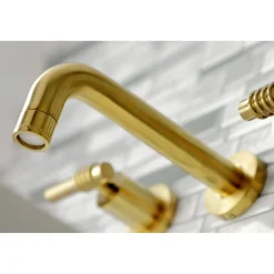 Kingston Brass Milano 2-Handle 8-Inch Wall Mount Bathroom Faucet