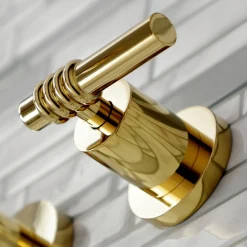 Kingston Brass Milano 2-Handle 8-Inch Wall Mount Bathroom Faucet