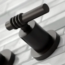 Kingston Brass Milano 2-Handle 8-Inch Wall Mount Bathroom Faucet
