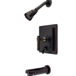 Kingston Brass Milano Single Handle Tub and Shower Faucet in Oil Rubbed Bronze
