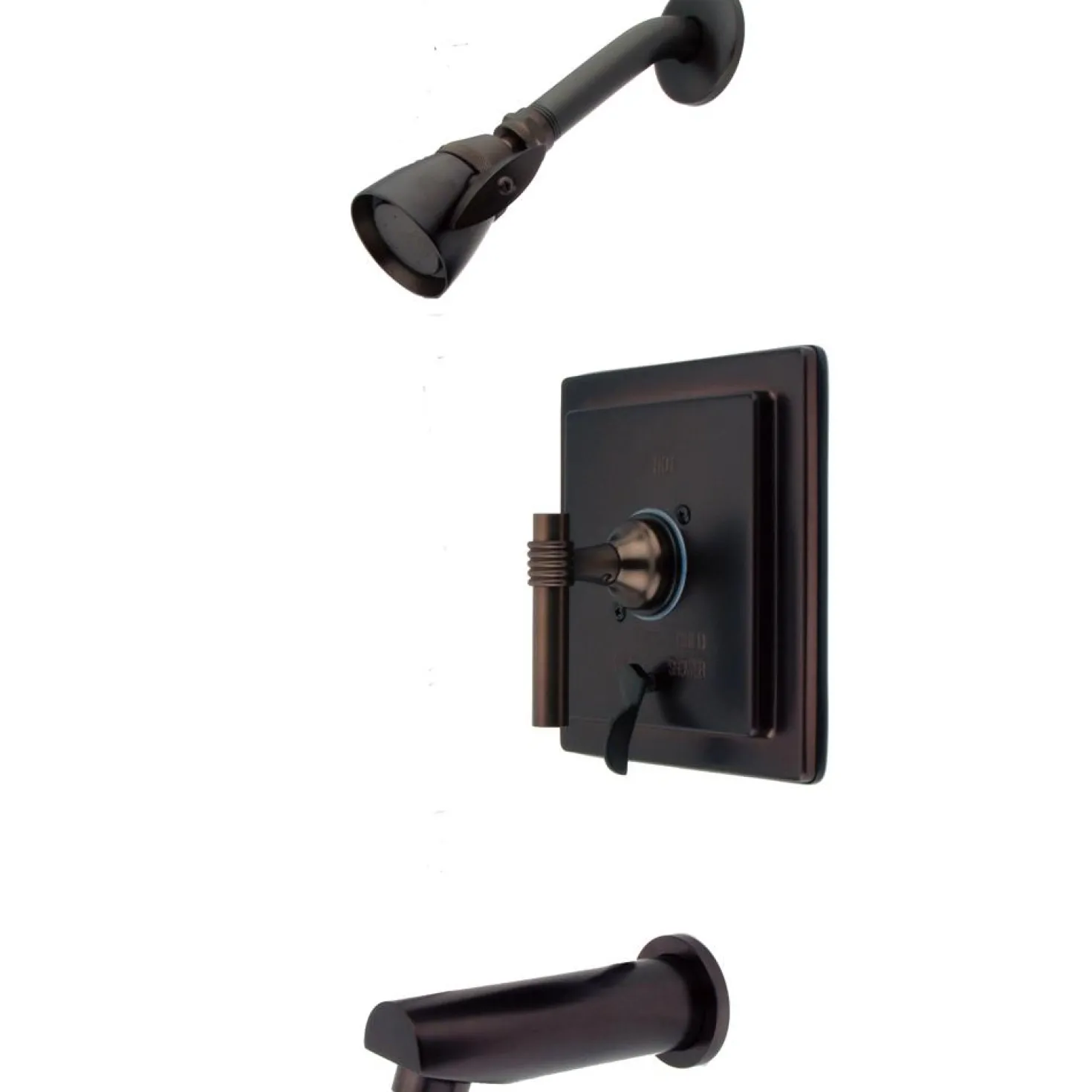 Kingston Brass Milano Single Handle Tub and Shower Faucet in Oil Rubbed Bronze