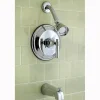 Kingston Brass Milano Single Handle Tub and Shower Faucet in Polished Chrome