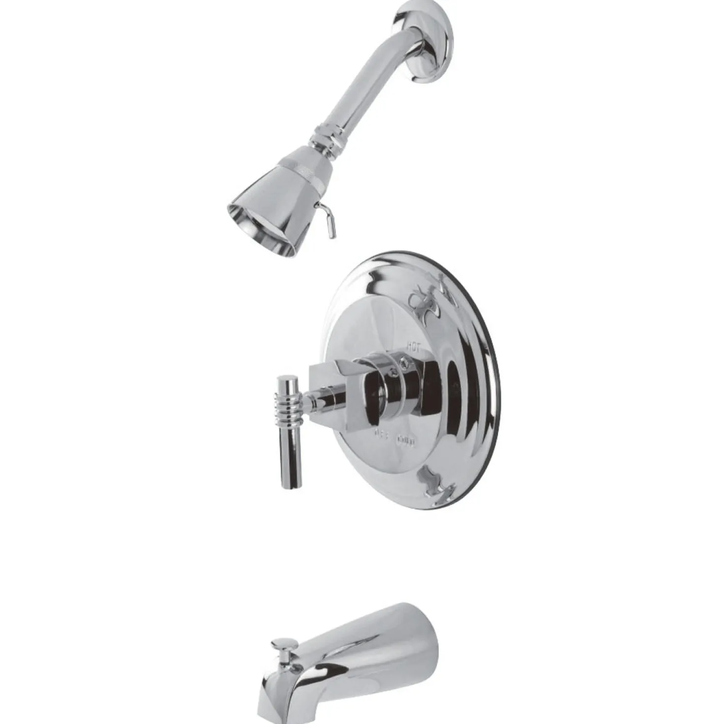 Kingston Brass Milano Wall Mount Tub and Shower Faucet