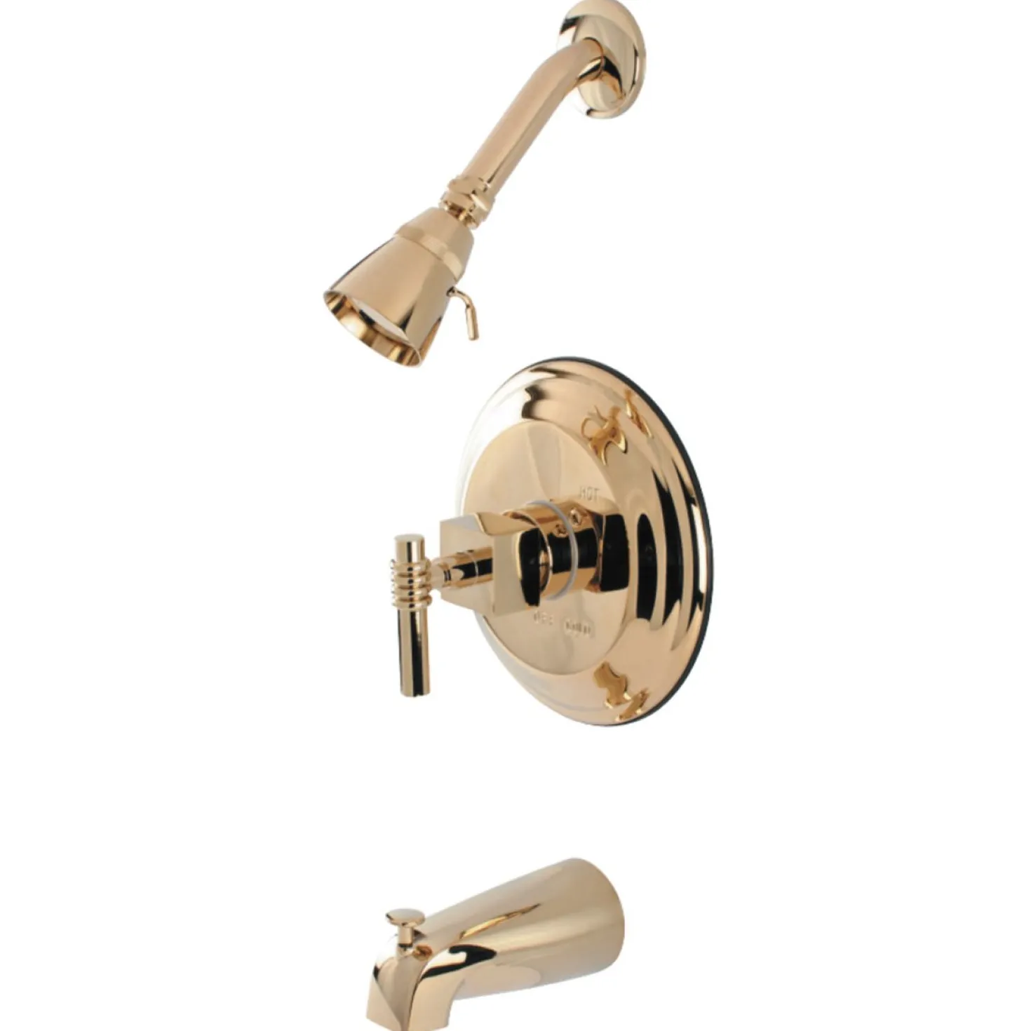 Kingston Brass Milano Wall Mount Tub and Shower Faucet