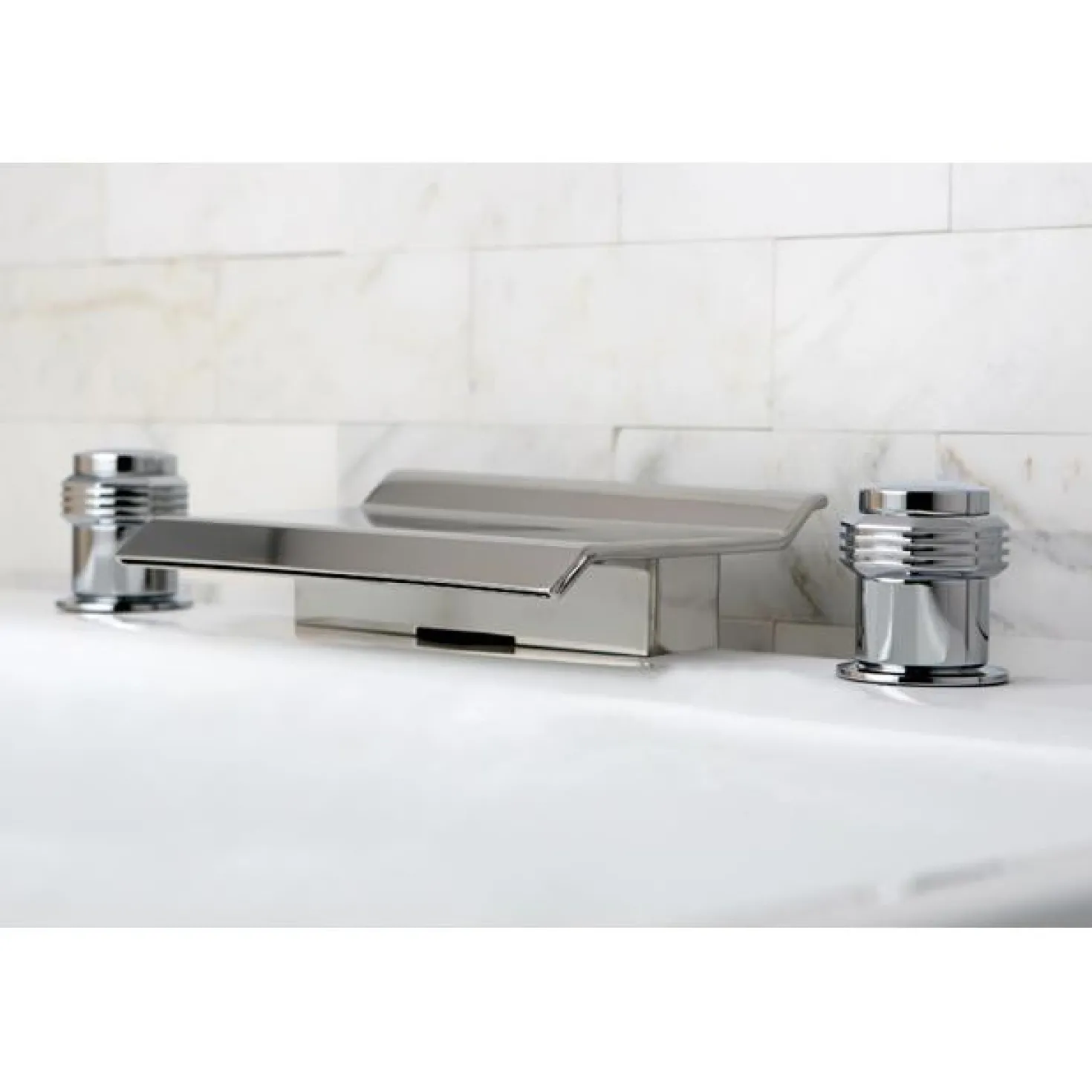 Kingston Brass Milano Waterfall Roman Tub Filler