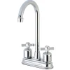 Kingston Brass Millennium 4" Centerset High-Arch Spout Bar Faucet