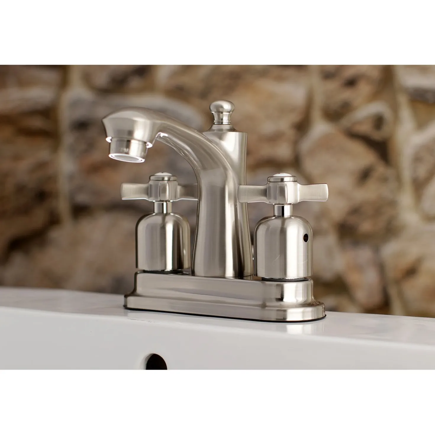 Kingston Brass Millennium 4" Centerset Deck Mount Bathroom Faucet
