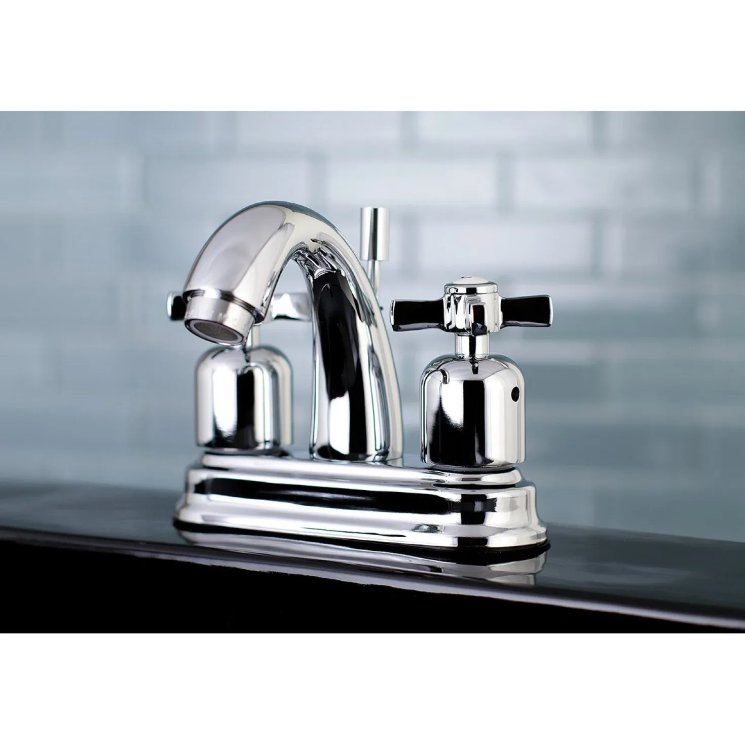 Kingston Brass Millennium Deck Mount 4-Inch Centerset Bathroom Faucet