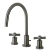 Kingston Brass Millennium Deck Mount 8-Inch Widespread Bathroom Faucet