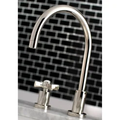 Kingston Brass Millennium Deck Mount 8-Inch Widespread Bathroom Faucet