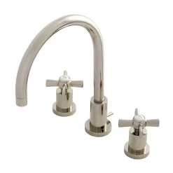Kingston Brass Millennium Deck Mount 8-Inch Widespread Bathroom Faucet