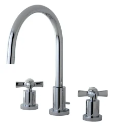 Kingston Brass Millennium Deck Mount 8-Inch Widespread Bathroom Faucet