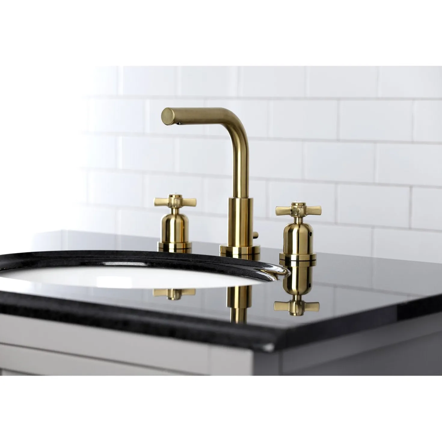 Kingston Brass Millennium Fauceture 8-Inch Widespread Bathroom Faucet