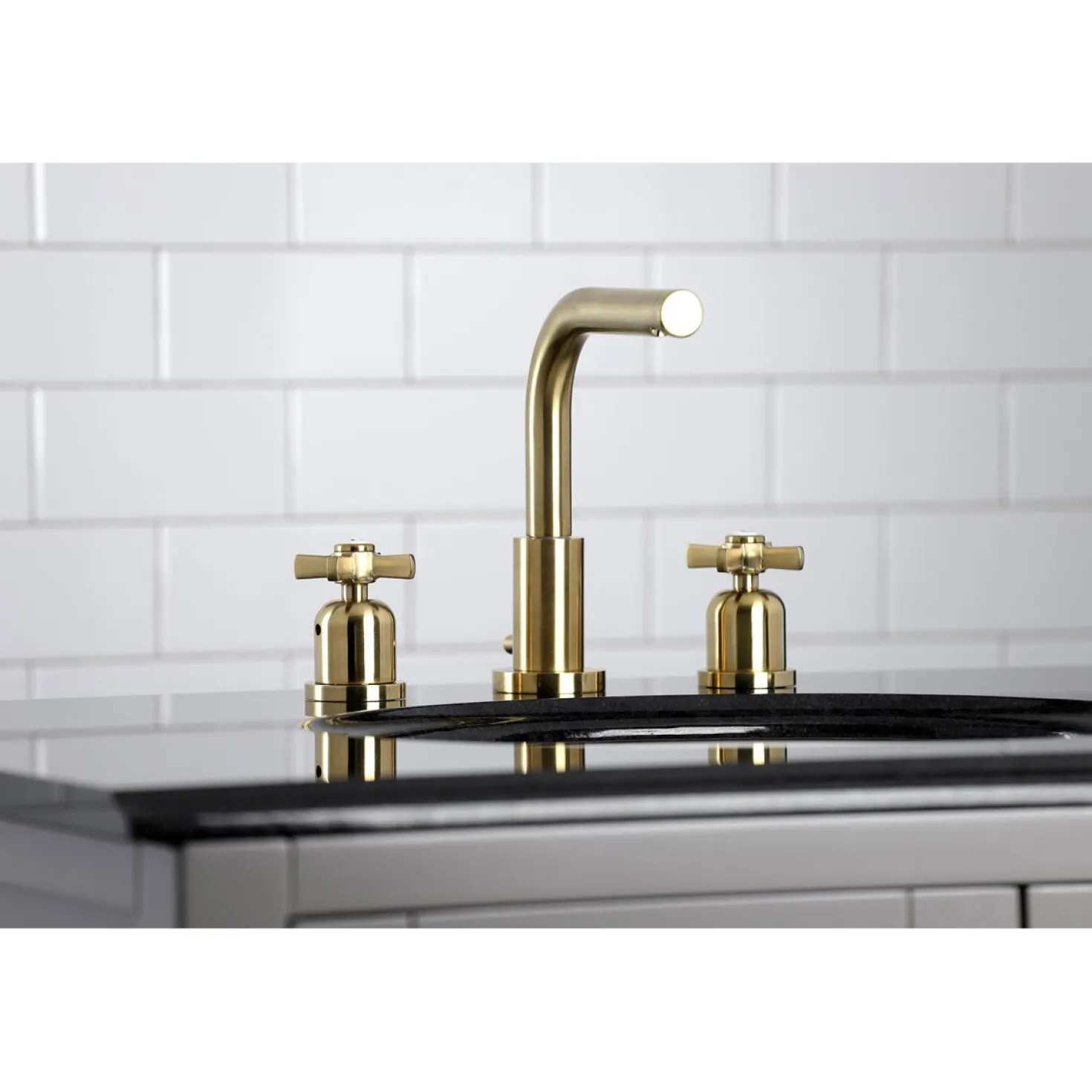 Kingston Brass Millennium Fauceture 8-Inch Widespread Bathroom Faucet