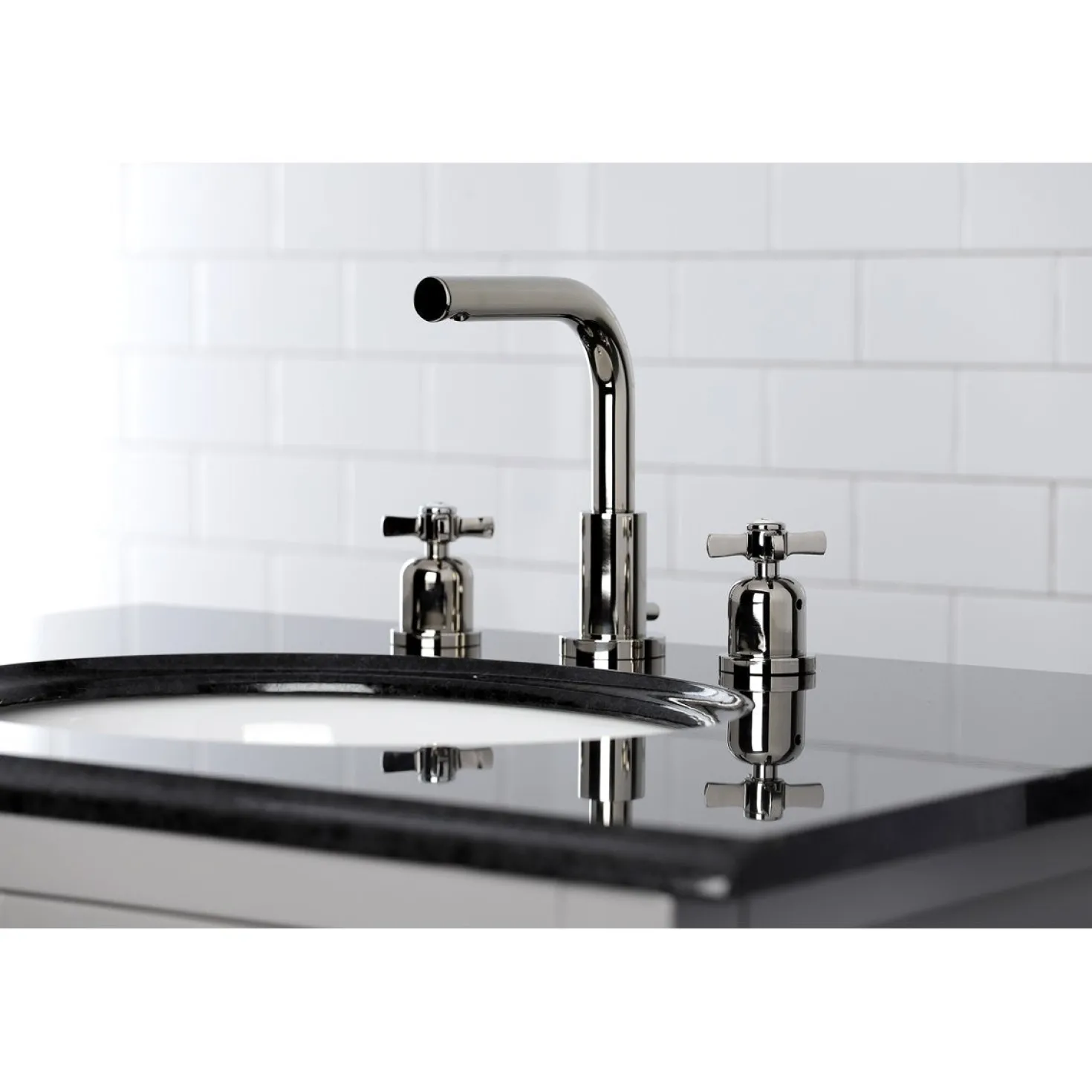 Kingston Brass Millennium Fauceture 8-Inch Widespread Bathroom Faucet