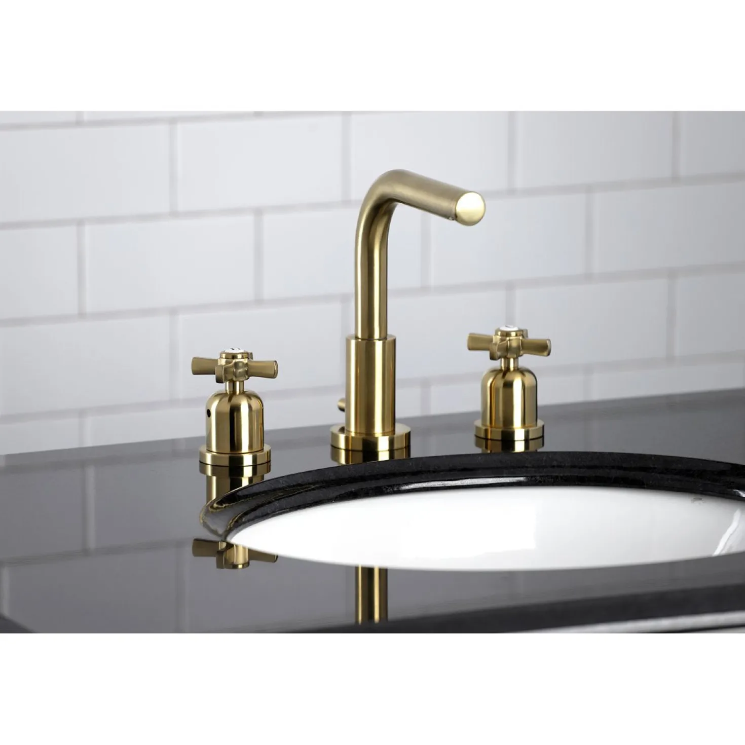 Kingston Brass Millennium Fauceture 8-Inch Widespread Bathroom Faucet