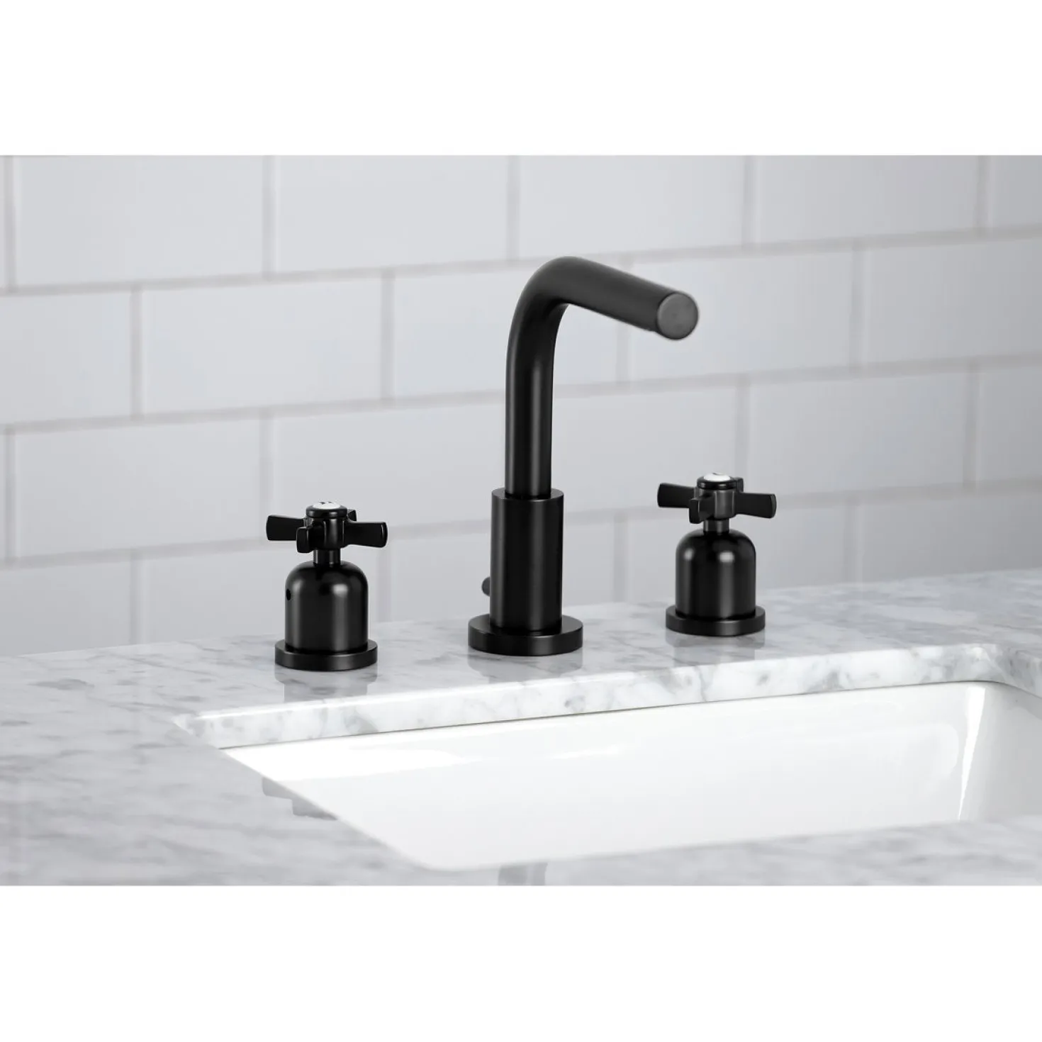 Kingston Brass Millennium Fauceture 8-Inch Widespread Bathroom Faucet