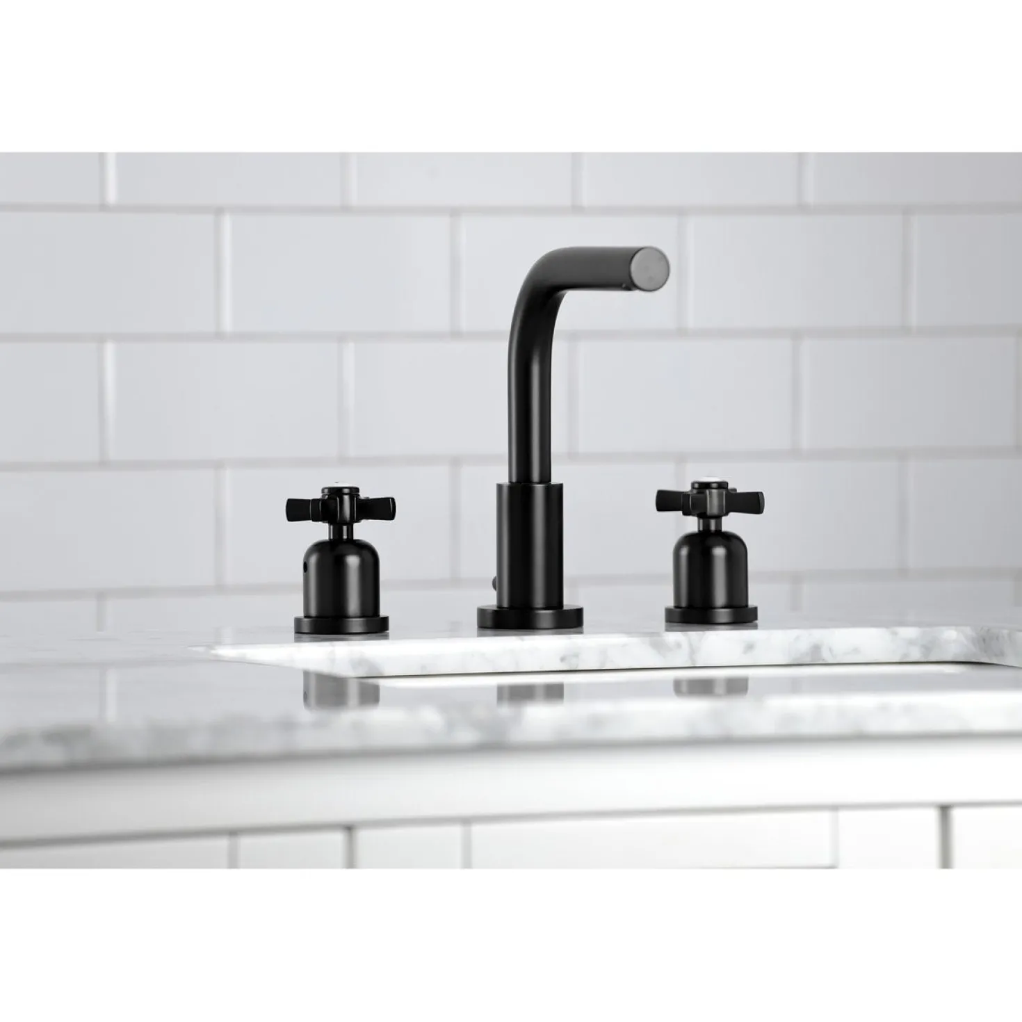 Kingston Brass Millennium Fauceture 8-Inch Widespread Bathroom Faucet