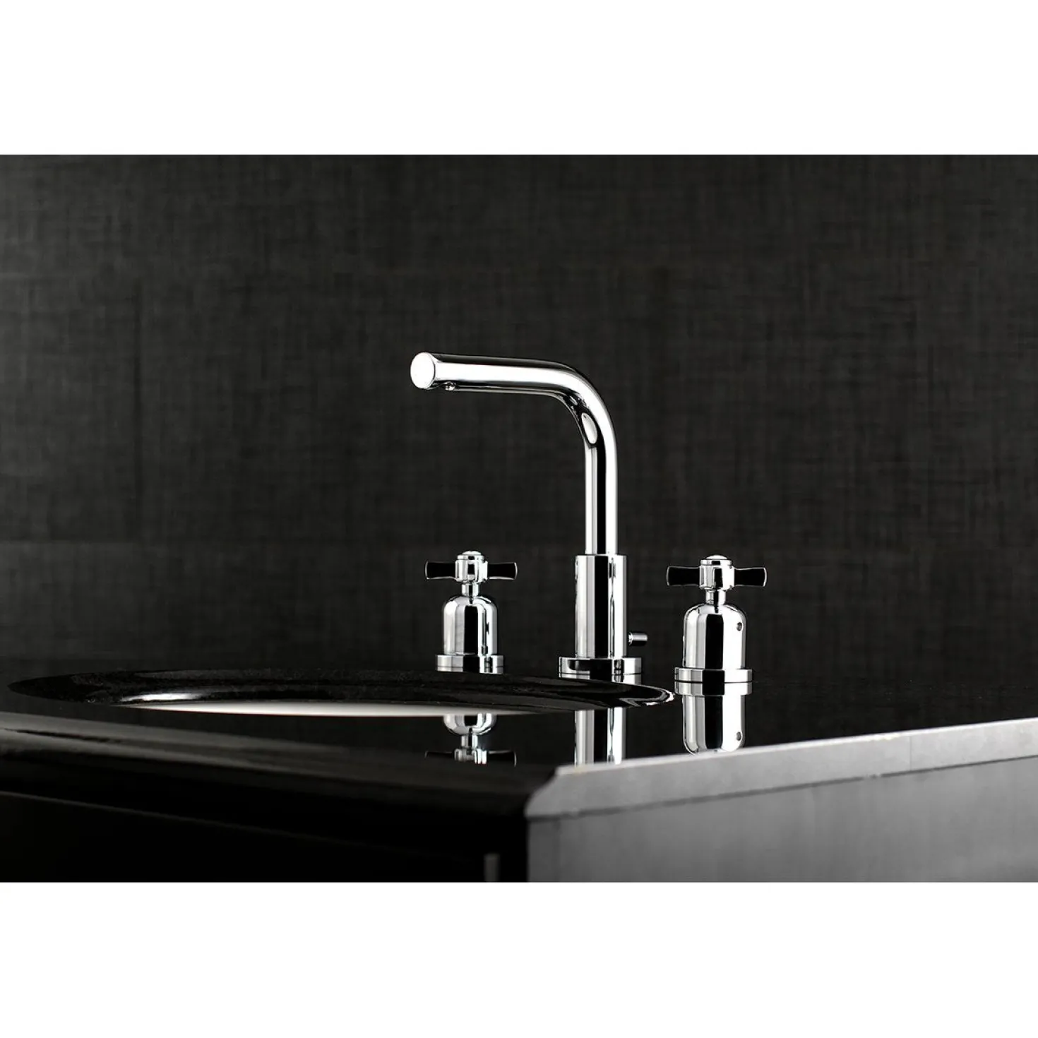 Kingston Brass Millennium Fauceture 8-Inch Widespread Bathroom Faucet