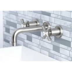Kingston Brass Millennium 2-Handle Wall Mount Bathroom Faucet