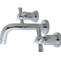 Kingston Brass Millennium 2-Handle Wall Mount Bathroom Faucet