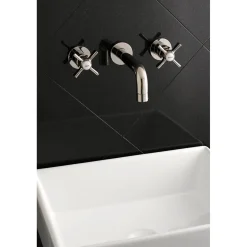 Kingston Brass Millennium 2-Handle Wall Mount Bathroom Faucet