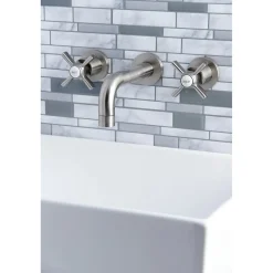 Kingston Brass Millennium 2-Handle Wall Mount Bathroom Faucet