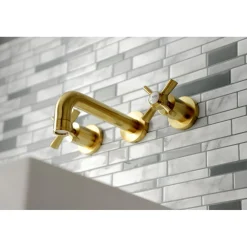 Kingston Brass Millennium 2-Handle Wall Mount Bathroom Faucet