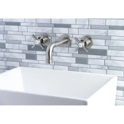 Kingston Brass Millennium 2-Handle Wall Mount Bathroom Faucet