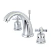 Kingston Brass Millennium 3-Hole 8-Inch Widespread Bathroom Faucet