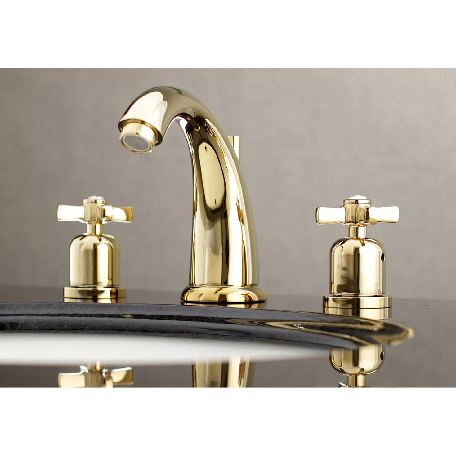 Kingston Brass Millennium 3-Hole 8-Inch Widespread Bathroom Faucet