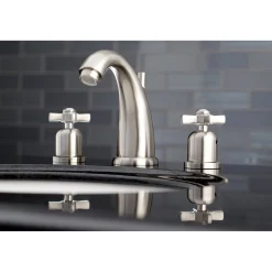 Kingston Brass Millennium 3-Hole 8-Inch Widespread Bathroom Faucet