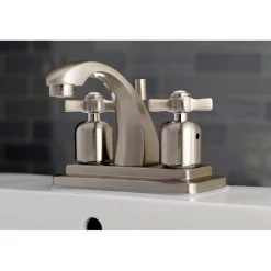 Kingston Brass Millennium 4-Inch Centerset Bathroom Faucet with Retail Pop-Up