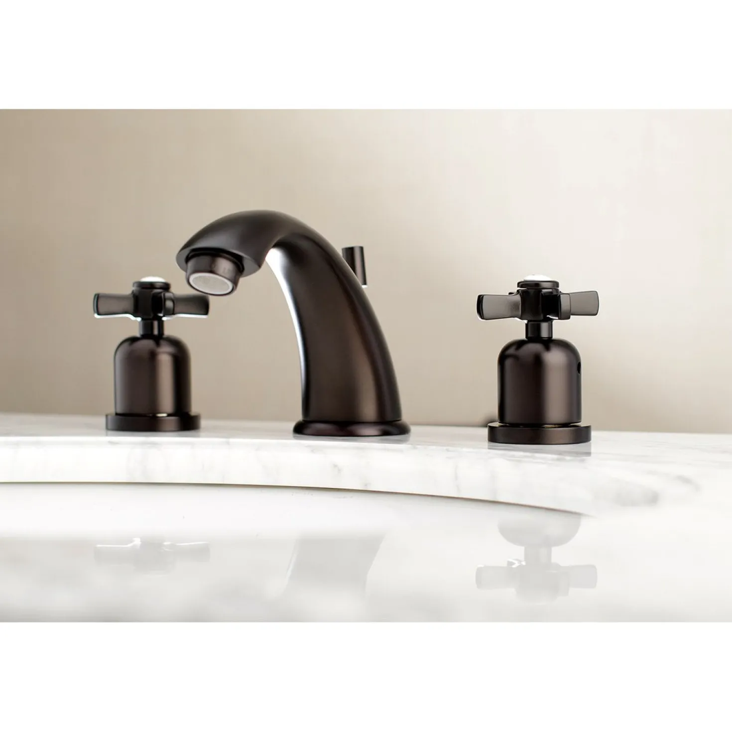 Kingston Brass Millennium 8-Inch Widespread 3-Hole Bathroom Faucet