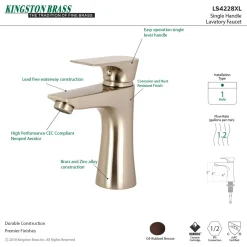 Kingston Brass Millennium Single-Handle Bathroom Faucet