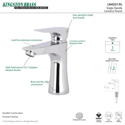 Kingston Brass Millennium Single-Handle Bathroom Faucet