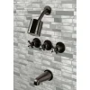 Kingston Brass Millennium Three-Handle Tub and Shower Faucet