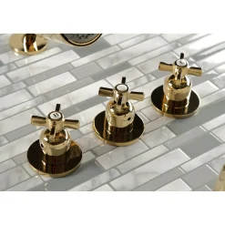 Kingston Brass Millennium Three-Handle Tub and Shower Faucet