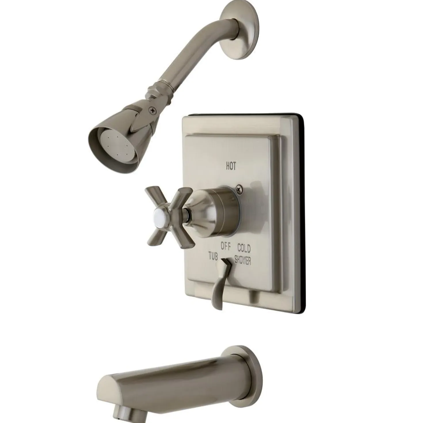Kingston Brass Millennium Tub/Shower Faucet in Satin Nickel